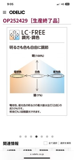 OP 252 429 LED照明 LC-FREE調光機能