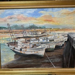 絵画①「船着き場」
