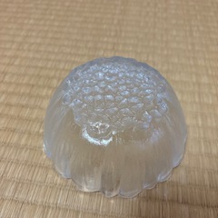 花形 透明ガラス皿 小型の画像