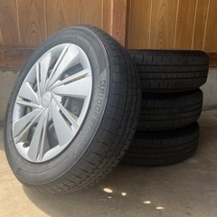 中古ノーマルスチールホイール付き155/65R14ダイハツキャッ...
