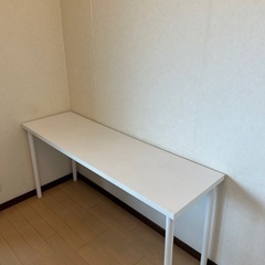 週末安くしました！またまたお値下げ！！！パソコンデスク！フリーテーブル長机　白い作業台　オフィスデスクの画像