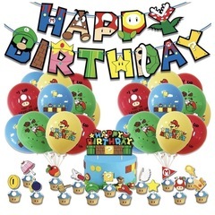 マリオ 誕生日 風船 ハッピーバースデー バルーン 装飾 スーパ...