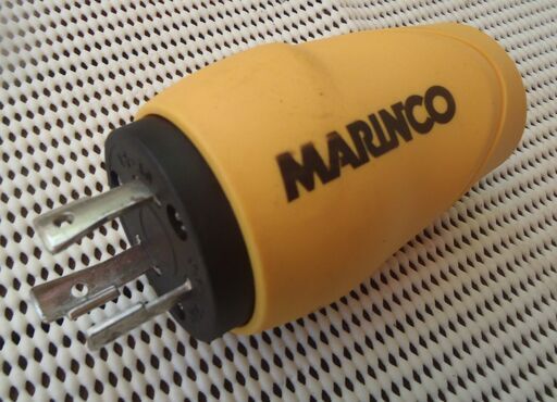 マリンコ　陸電BOX取出しコンセント変換プラグ 　電源ケーブル付き