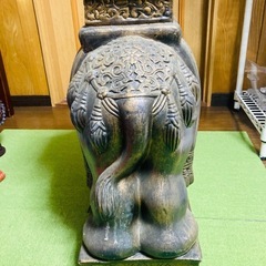 象の置物　花立　レトロの画像