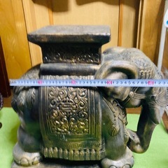 象の置物　花立　レトロの画像