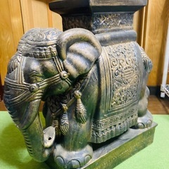 象の置物　花立　レトロの画像