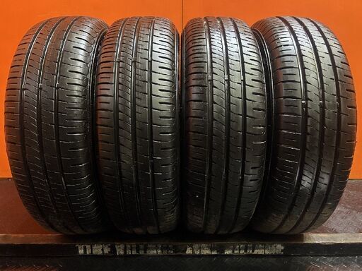 DUNLOP ENASAVE EC204 175/65R14 14インチ 夏タイヤ 4本 21年製 バリ溝 キューブ フィット パッソ ノート等　(KTG239)