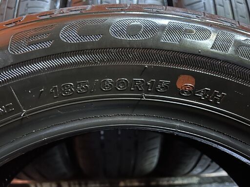 BS BRIDGESTONE ECOPIA EP150 185/60R15 15インチ 夏タイヤ 4本 22～23年製 バリ溝 カロー