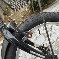 HUMMER 幼児用自転車 イエロー 前カゴ、補助輪付き（希望があればヘルメット付他ページに出品しております。）の画像