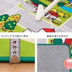 【新品】キッズラグ　道路ラグ　トミカ　ぷられーるの画像