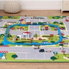 【新品】キッズラグ　道路ラグ　トミカ　ぷられーるの画像