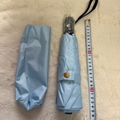 日傘 軽量 ワンタッチ開閉 水色 ブルー