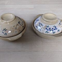 土鍋(未使用１個・中古１個)(※無料)