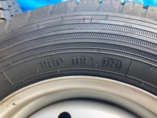 【2024年秋購入】グッドイヤータイヤ 145R12LT（ホイール付き4本）【バリ溝】Goodyear、軽バン、軽トラに。夏用、サマー