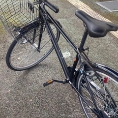 クロスバイクカゴ付と空気入れのセット