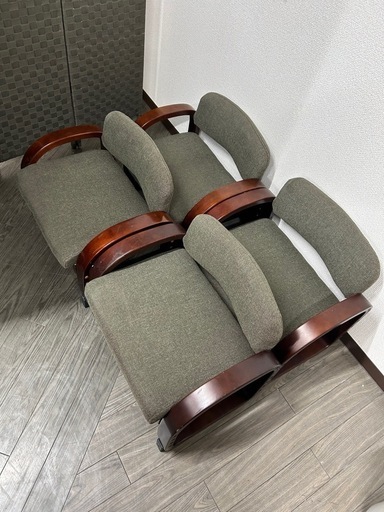 低座椅子 4個セット 低座椅子 (低テーブル用) 新紋 (