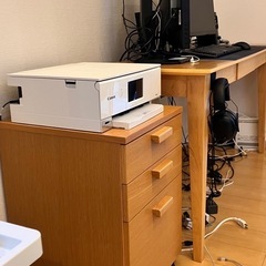 デスクワゴン　引き出し　キャスター付収納　チェスト　の画像