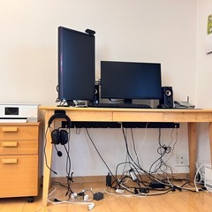 デスクワゴン　引き出し　キャスター付収納　チェスト　の画像