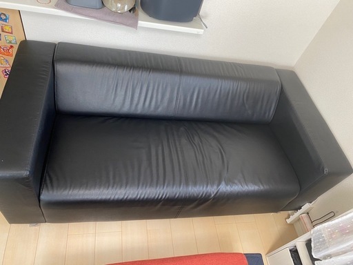 IKEA 3人掛けソファ ブラック