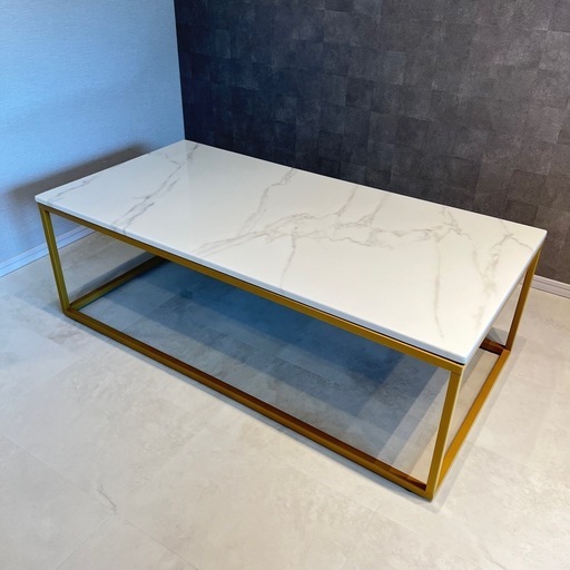 【譲渡先決定】KARE 大理石　マーブル　ローテーブル　コーヒーテーブル