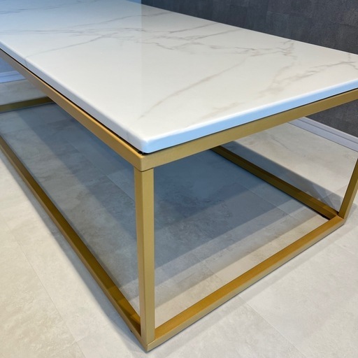 譲渡先決定】KARE 大理石 マーブル ローテーブル コーヒーテーブル