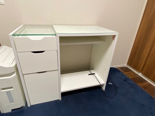 LOWYA ネイルデスク 可動棚 収納 ディスプレイ ネイルサロン 自宅サロン コンパクト