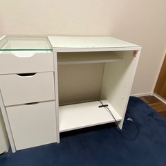 LOWYA ネイルデスク 可動棚 収納 ディスプレイ ネイルサロ...