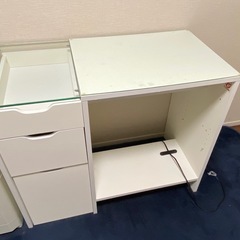 LOWYA ネイルデスク 可動棚 収納 ディスプレイ ネイルサロン 自宅サロン コンパクト