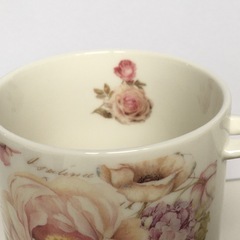 新品！花柄スプーン付きマグカップの画像