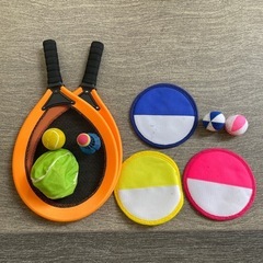レジャー用ビッグラケットセット+親子ボール投げセット