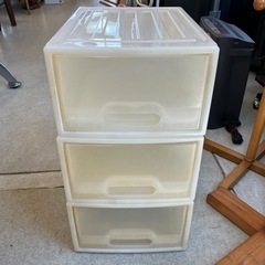 K2504-127 配送不可　カラーボックス 3段 キズ汚れ有り