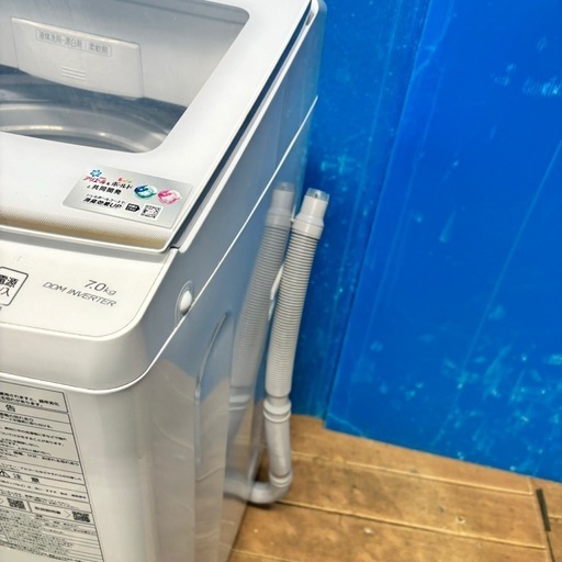 100 洗濯機　一人暮らし　家庭用　インバーター搭載　2022年製　ガラストップ