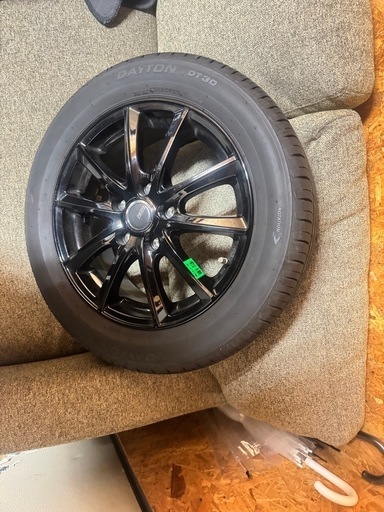 PREO 16インチ 中古タイヤホイール4本セット 205/55R16 ステップワゴン アコードワゴン対応 ブラック ナット＆CAP付