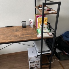 山善　ラック付デスク　2月購入美品　の画像