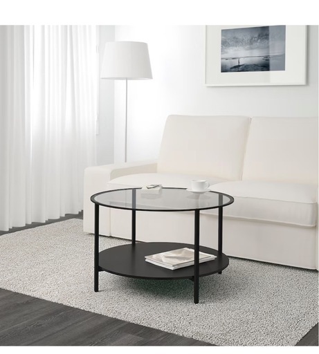 IKEA STRIND ガラステーブル　円形テーブル Amazon.co.jp: IKEA FRÖTORP コーヒーテーブル 88cm 無煙炭