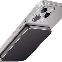 新品　　スマホ充電器 チタン金属・0.8cmの超薄型 小型 軽量...