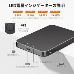 新品　　スマホ充電器 チタン金属・0.8cmの超薄型 小型 軽量 iPhoneの画像