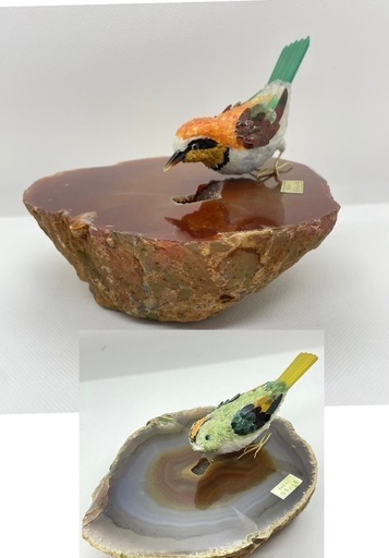 一点限り‼︎瑪瑙&天然石鳥　訳あり品の瑪瑙&鳥はプレゼント