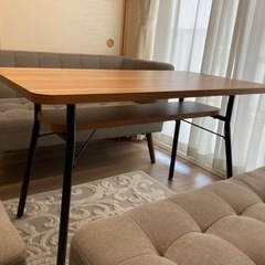 ソファーダイニング4点セット の画像