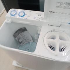 5kg二槽式洗濯機　AQUA　AQW-N50Q　WH　 高さ(H)91.8cm× 幅(W)78.5cm× 奥行(D)43.5cmの画像