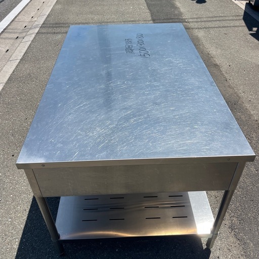 ☆中古品  タニコー両面引き出し付きステンレス作業台  1500×900×800  調理場  厨房用品  ☆
