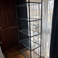 アンティーク調ガラス棚