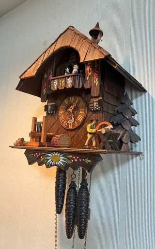【取り引き終了しました】カラクリ掛け時計　　ジャンク品