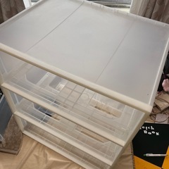 取引中【中古】無印良品 ポリプロピレンケース3段