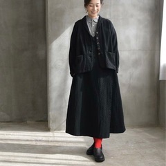 エコロコ　ダブルガーゼジャケット　M 黒の画像