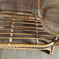 籐製　椅子　棚の画像