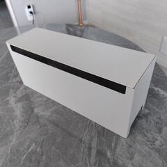 無印良品　スチールタップ収納箱フラップ式・ホワイトグレー