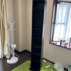 2mほどの細い本棚