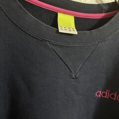 adidas アディダス トレーナー スウェット メンズ 紺 ネイビー 綿の画像