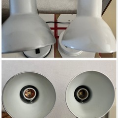 【無料】電気スタンド2台　照明　白とシルバーの画像